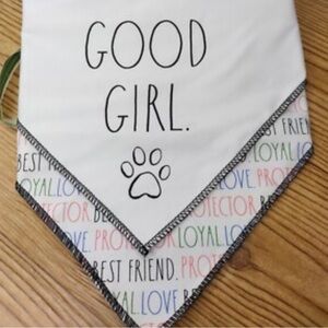 NWOT Rae Dunn Good Girl Dog Pet Bandanas 2 Pack, Size L/XL, 30”